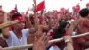 Supporters of Burma's opposition National League for Democracy