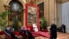 El papa Francisco en su discurso anual ante el cuerpo diplomático acreditado ante El Vaticano.