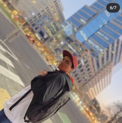 Él es Paolo Rodríguez Trujillo, peruano de 23 años que se encuentra en Sacramento, California, parte del programa program "Work and Travel". Foto: Cortesía.