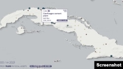 Puntos de Gases de Efecto Invernadero (GEI) en Cuba de acuerdo con la plataforma Clima Trace.