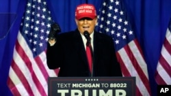 Ish presidenti Donald Trump gjatë një aktiviteti në Miçigan (17 shkurt 2024)