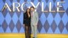 Ariana DeBose, left, Sam Rockwell pose for photographers upon arrival at the World premiere of the film 'Argylle,' in London, Britain, Jan. 24, 2024. (Scott A. Garfitt/Invision/AP)