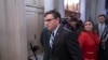 FILE - Speaker Mike Johnson enters the House chamber, Feb. 6, 2024. The Senate this month approved a package that contained military aid for Ukraine, but Johnson sent the House home for a two-week recess without bringing the measure up for a vote.