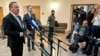 German Defense Minister Boris Pistorius makes a statement in Berlin, Germany, March 3, 2024, on an apparent eavesdropping incident, after Moscow said a recording of German officers showed them discussing weapons for Ukraine and a potential strike by Kyiv on a bridge in Crimea.