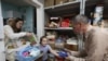 Refugees receive humanitarian aid from a collection station in Moscow on Aug. 13, 2024, following Ukraine's offensive into Russia's western Kursk region. On Aug. 6, 2024, Ukraine launched a surprise offensive into the Russian border region of Kursk.