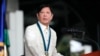 FILE - Philippines' President Ferdinand Marcos Jr. delivers his speech at Camp Aguinaldo military headquarters in Quezon city, Dec. 21, 2023. 