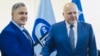 El fiscal general venezolano Tarek William Saab se reúne con el fiscal jefe de la Corte Penal Internacional, Karim Khan, en Caracas, este jueves 8 de junio de 2023.
