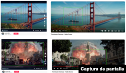 Comparación del clip publicado en TikTok y un clip de la película.