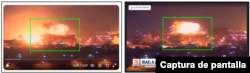 Comparación clip viral (izquierda) con el reportaje de T13 (derecha).