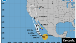 El huracán Hilary se fortaleció a Categoría 2. NHC. 