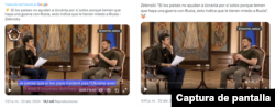 Capturas de publicaciones en X.