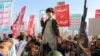 FILE - People supporting the Houthis gather in a rally, in Sanaa, Yemen, Jan. 26, 2024.