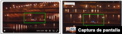 Comparación clip viral (izquierda) con el reportaje de T13 (derecha).