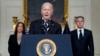 El presidente Joe Biden habla sobre la guerra entre Israel y el grupo militante palestino Hamás, desde el Comedor Estatal de la Casa Blanca en Washington, el 10 de octubre de 2023.