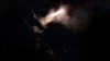 HMS Richmond, protecting merchant shipping in the Red Sea from Houthi rebel attacks, fires missiles to shoot down hostile Houthi drones heading toward the ship on the Red Sea, March 9, 2024. (Chris Sellars/UK Ministry Of Defense/Handout via Reuters)
