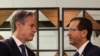 U.S. Secretary of State Blinken meets with Israel's President Isaac Herzog, in Tel Aviv, Israel, Aug. 19, 2024. 