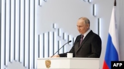 Presidenti rus Vladimir Putin duke folur në Moskë (29 shkurt 2024)