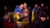 Some of the exchanged Ukrainian prisoners of war are seen in a photo published Jan. 3, 2024, by Ukrainian President Volodymyr Zelenskyy on his X account (@ZelenskyyUa).