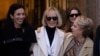 E. Jean Carroll, center, leaves federal court in New York, Jan 26, 2024. A jury has awarded an additional $83.3 million to Carroll, who says former U.S. President Donald Trump damaged her reputation by calling her a liar after she accused him of sexual assault.