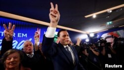 Portugal's Democratic Alliance leader Luis Montenegro speaks following the result of a general election in Lisbon, Portugal, March 11, 2024.