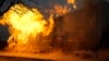 Fire and smoke rises after a Russian attack in Kyiv, Ukraine, Jan. 2, 2024. 