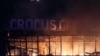 Tòa thị chính Crocus ở Krasnogorsk, ngoại ô Moscow, bị cháy sau vụ xả súng hôm 22/3/2024.