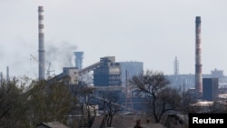 La planta de Azovstal Iron and Steel Works durante el conflicto Ucrania-Rusia en la ciudad portuaria sureña de Mariupol, Ucrania, 22 de abril de 2022. REUTERS/Alexander Ermochenko