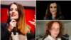 En el sentido de las manecillas del reloj: las periodistas españolas Raquel Godos, Lorena Arroyo y Cristina García Casado. Fotos de un tuit de La Casa Encendida.