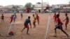 FILE - A neighborhood team plays soccer in the ACI 2000 neighborhood of Bamako, Mali, May 10, 2018. 