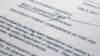 The letter from Deputy Attorney General Rod Rosenstein titled "Restoring Public Confidence in the FBI" is photographed in Washington, May 9, 2017. 