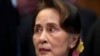 FILE - Then Myanmar's leader Aung San Suu Kyi waits to address judges of the International Court of Justice in The Hague, Netherlands, Dec. 11, 2019. 