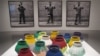 Works by Chinese artist Ai Weiwei are displayed October 2, 2012 at the Hirshhorn Museum in Washington, DC.