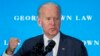 Vice President Joe Biden speaks at Georgetown Law School in Washington, March 24, 2016.
