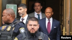 New York City Mayor Eric Adams arrives at federal court in New York