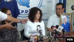 Eddy Jafet, hija del preso político fallecido en el sistema penitenciario Jorge Navarro, Eddy Jafet Montes, en Managua, Nicaragua. Foto: Daliana Ocaña - VOA-
