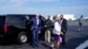 Democratic presidential candidate former Vice President Joe Biden, and his wife Jill Biden walk to board a plane at New Castle Airport, in New Castle, Del., Sept. 3, 2020, en route to Kenosha, Wis.