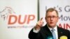 Democratic Unionist Party (DUP) leader Jeffrey Donaldson speaks to the media during a press conference at Hinch Distillery, Temple, Northern Ireland, Tuesday, Jan. 30, 2024. 