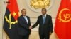 Patrice Trovoada, primeiro-ministro são-tomense, e João Lourenço, Presidente de Angola, em Luanda