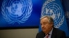 FILE - U.N. Secretary-General Antonio Guterres speaks at a press conference at U.N. headquarters in New York, Aug. 3, 2022.