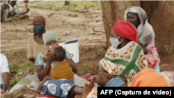 Nesta foto de arquivo, deslocados devido à insurgência, Cabo Delgado, Moçambique