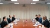 9月14日，日本防衛大臣濱田靖一與美國國防部長奧斯汀在華盛頓舉行會談。