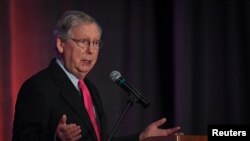 FILE - U.S. Senate Majority Leader Mitch McConnell.