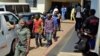 Men arrested in connection with Cameroon's anglophone crisis are seen at the military court in Yaounde, Cameroon, on December 14, 2018.