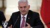 Turkish Prime Minister Binali Yildirim speaks during a meeting with representatives of German companies, in Ankara, Turkey, July 27, 2017.