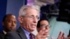 FILE - Dr. Anthony Fauci, director of the National Institute of Allergy and Infectious Diseases, speaks during a briefing on coronavirus in the Brady press briefing room at the White House, March 14, 2020, in Washington.