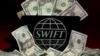 The Swift bank logo is pictured in this photo illustration taken April 26, 2016. 