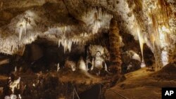 This image shows the Big Room, one of the highlights of the subterranean Carlsbad Caverns National Park near Carlsbad, N.M., March 13, 2017. (Carlsbad Caverns National Park via AP)