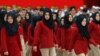 FILE - Students of an Imam Hatip high school march during a Republic Day ceremony in Ankara, Turkey.