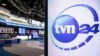 FILE - General view of TVN station's TVN24 television channel studio in Warsaw, Poland, July 29, 2021.