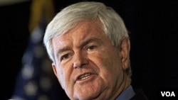 Un portavoz de Gingrich dijo que el candidato republicano apoya la negociación de un acuerdo de paz entre Israel y los palestinos.